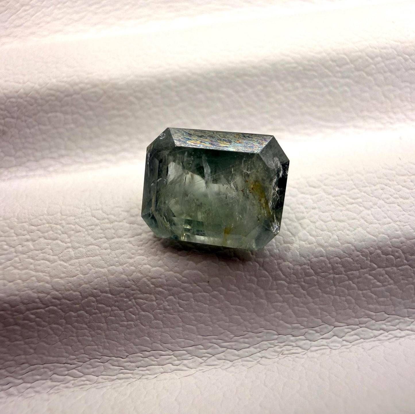 1.65 Ct Natural Montana Sapphire | Hand Mined Emerald Cut Light Blue Green Loose Gemstone | Montana Mined Sapphire | USA Gemstone