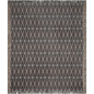 Modern Earth Tone Woven Cotton Blanket in Black and Warm Beige