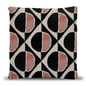 Modern Geometric Circle and Triangle Woven Pillow
