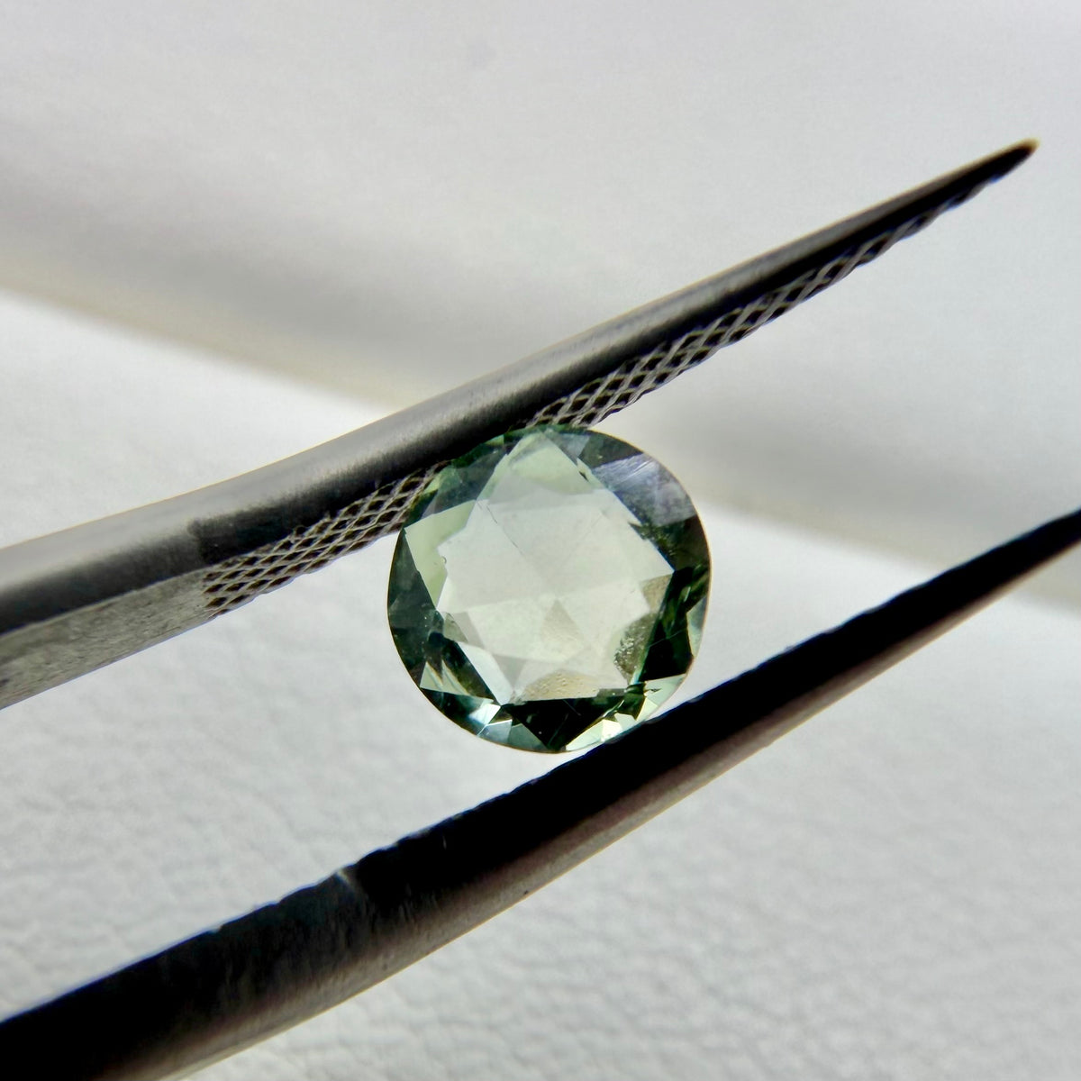 Unheated Montana Sapphire 0.50 ct Green Round Faceted Gemstone | American Mined Collector Stone