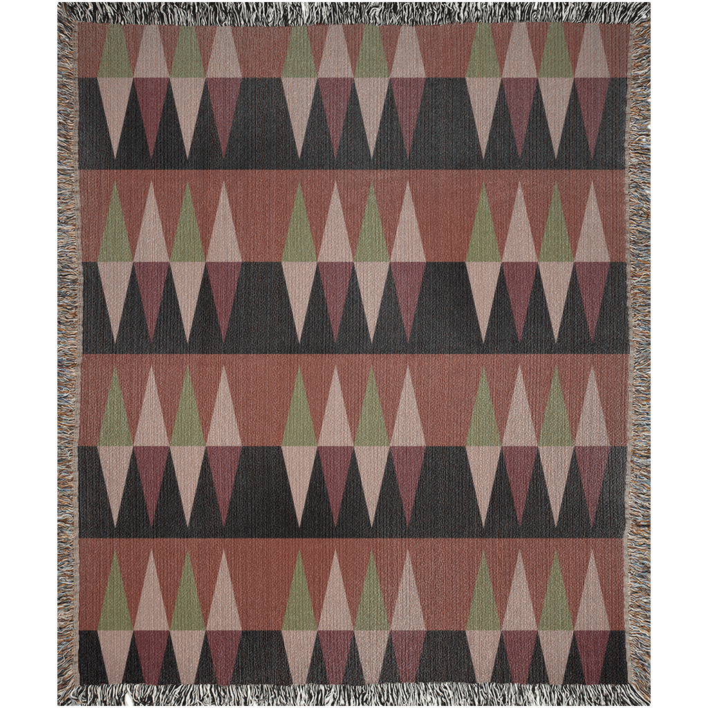 Southwestern Diamond Pattern Woven Throw Blanket