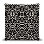 Abstract Black and Beige Psychedelic Pattern Woven Pillow
