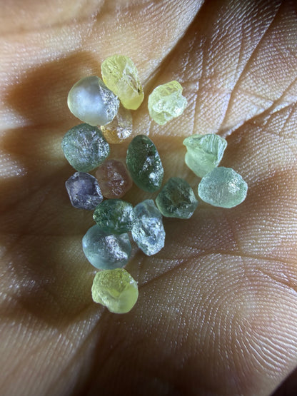 10 Ct Natural Unheated Montana Sapphire Rough Parcel | Multi Color Rainbow Sapphire Lot | Facet Grade Rough Gemstones