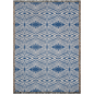 Blue Diamond Lattice Woven Cotton Blanket