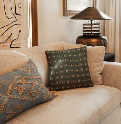 Geometric Retro Throw Pillow