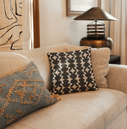 Monochrome Mod Geometric Throw Pillow
