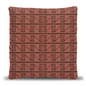Burnt Orange Geometric Motif Woven Pillow