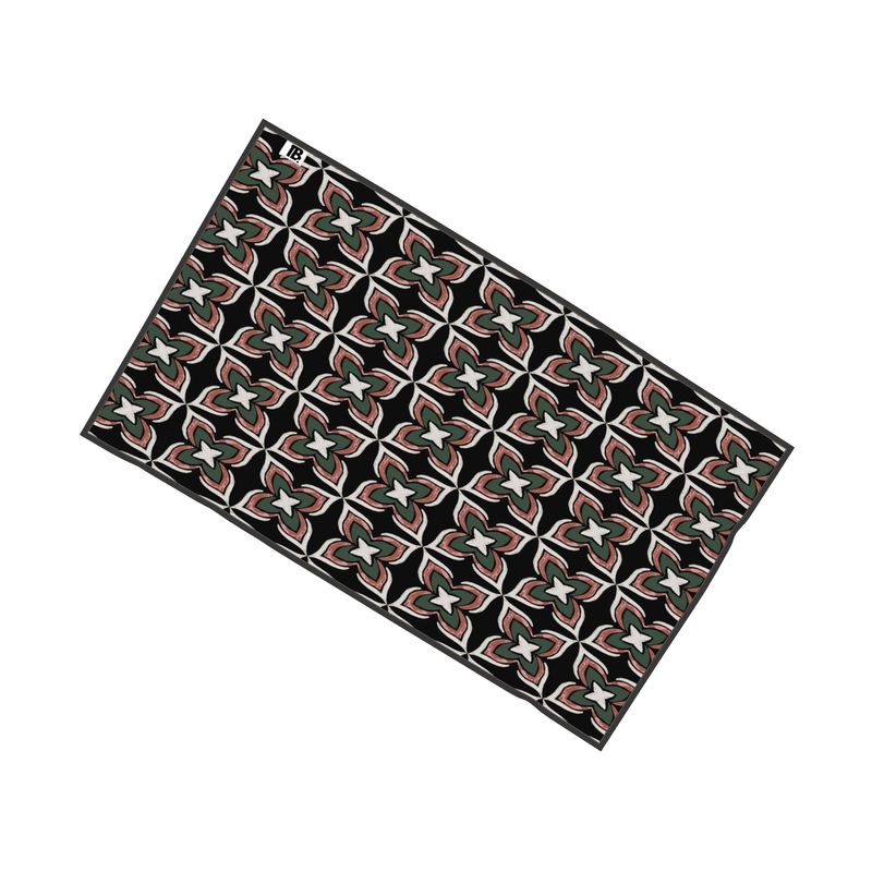 1970s Green and Pink Flower Towel