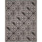 Tribal Motif Patchwork Woven Cotton Blanket in Beige and Black