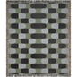 Modern Blue and Green Geometric Woven Throw Blanket