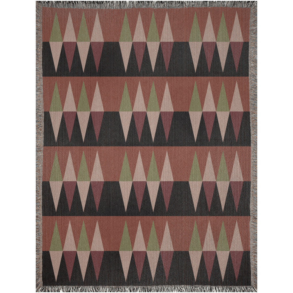 Southwestern Diamond Pattern Woven Throw Blanket