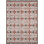 Retro Bloom Woven Cotton Blanket in Terracotta, Green, and White