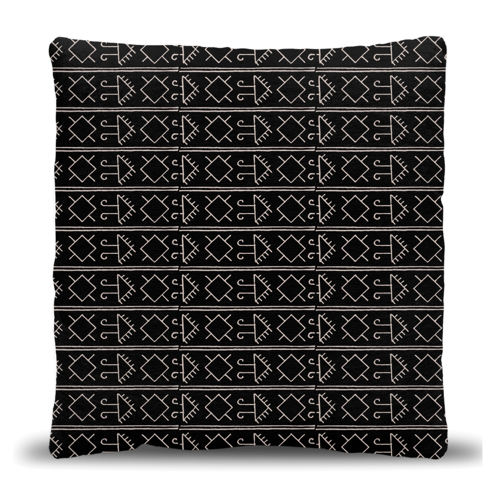 Tribal Geometric Pattern Woven Pillow