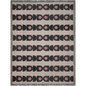 Blush and Charcoal Geometric Woven Throw Blanket