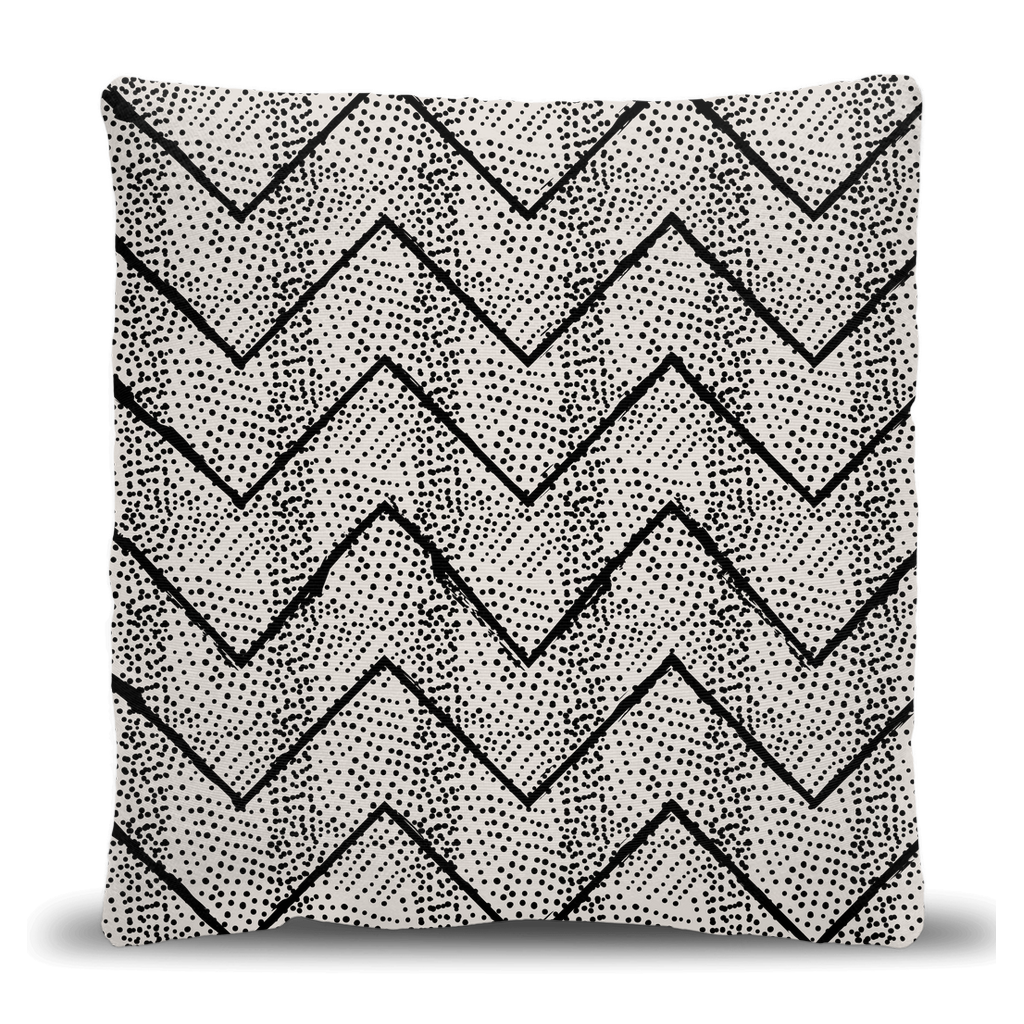 Dotted Chevron Woven Pillow