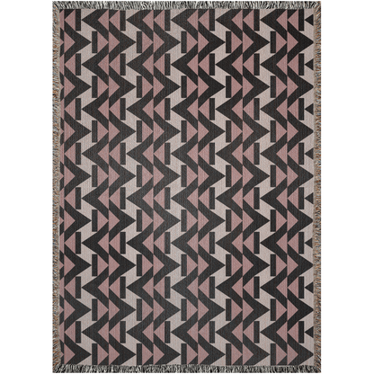 Modern Chevron Pattern Woven Throw Blanket