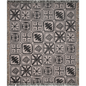 Tribal Motif Patchwork Woven Cotton Blanket in Beige and Black