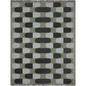 Modern Blue and Green Geometric Woven Throw Blanket