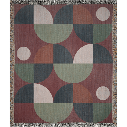 Geometric Balance Woven Throw Blanket