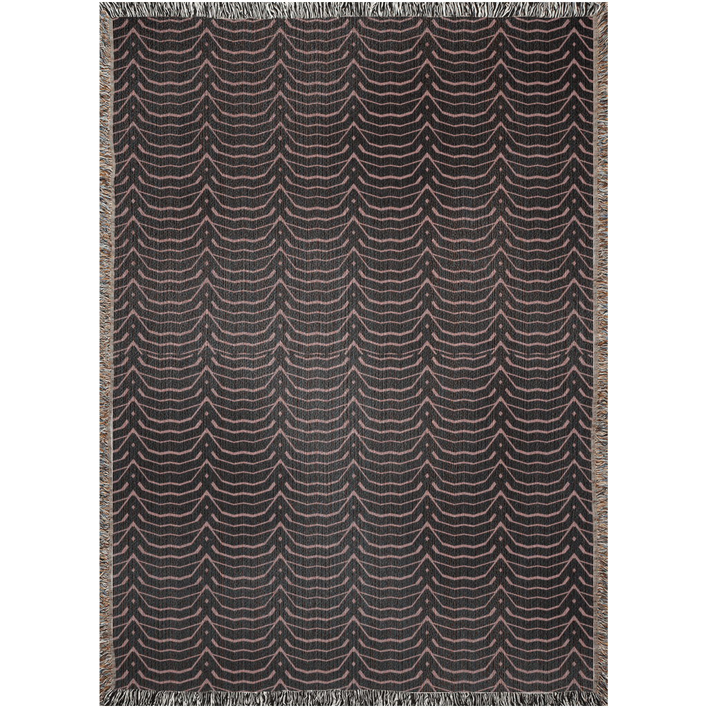 Serene Waves Woven Throw Blanket