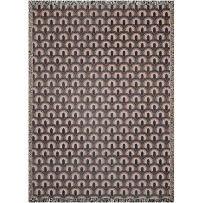 Retro Rainbow Arch Woven Blanket