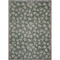 Green and White Modern Boho Flower Woven Cotton Throw Blankets
