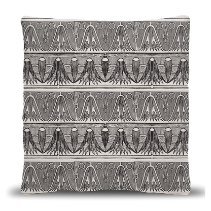 Monochrome Ornamental Woven Pillow