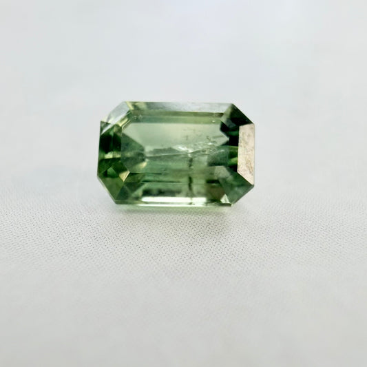 0.65 Ct Natural Montana Sapphire | Emerald Cut Green Teal Loose Gemstone | Hand Mined Montana Sapphire | American Mined September Birthstone