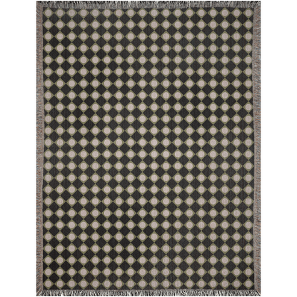 Diamond Grid Woven Throw Blanket