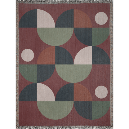 Geometric Balance Woven Throw Blanket