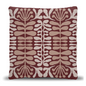 Maroon Botanical Harmony Woven Pillow