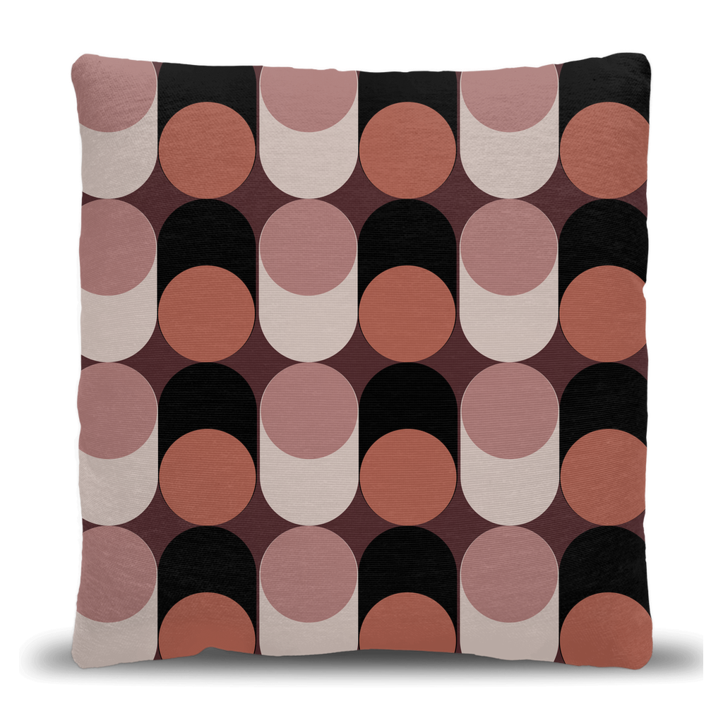 Retro Sunset Throw Pillow