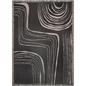Black and Beige Minimalist Modern Lines Woven Blanket