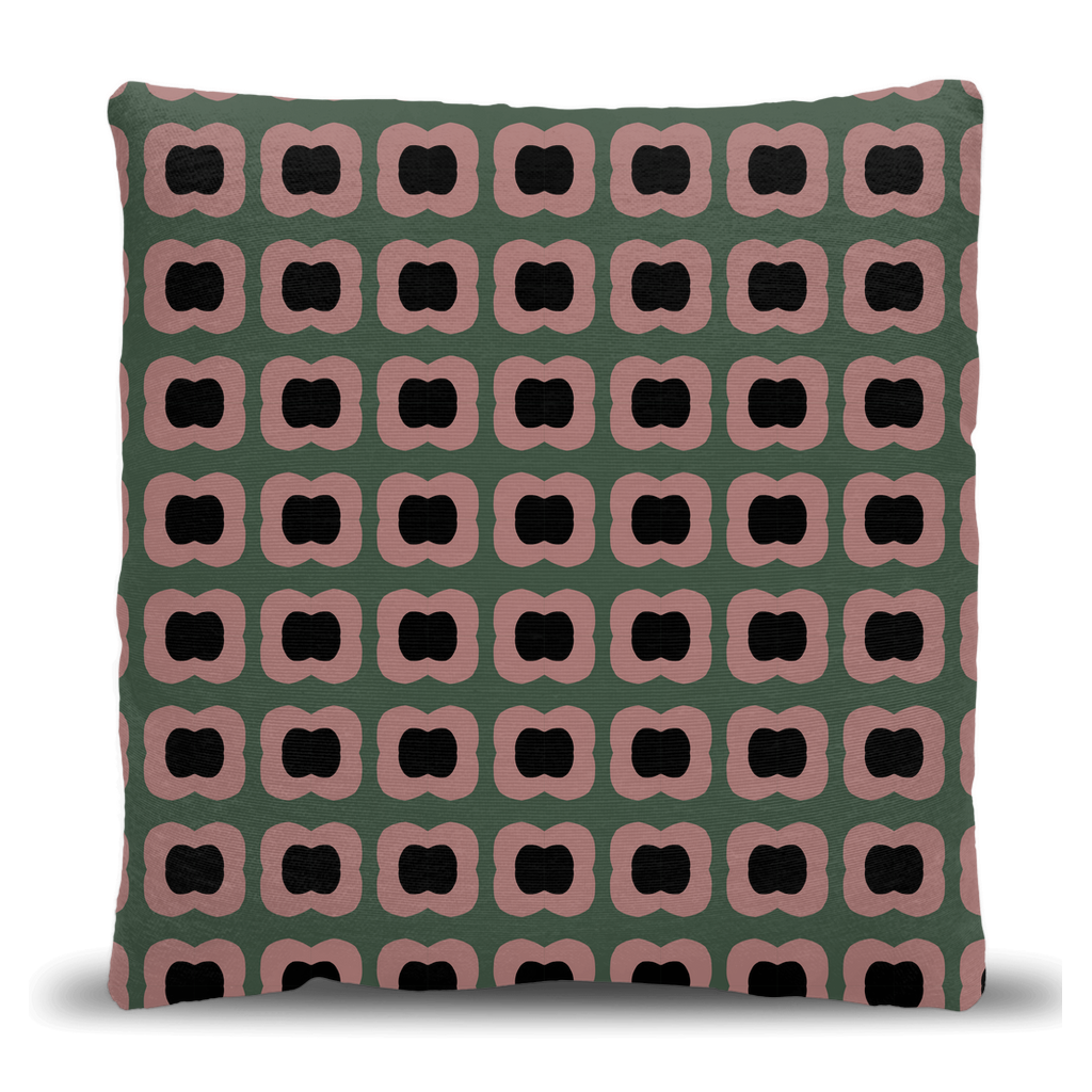 Mid-Century Modern Floral Throw Pillow