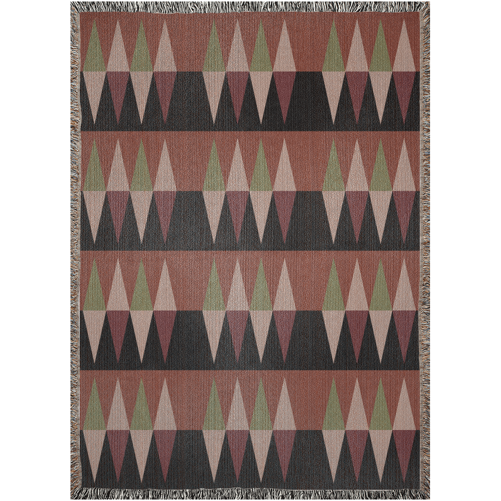 Southwestern Diamond Pattern Woven Throw Blanket