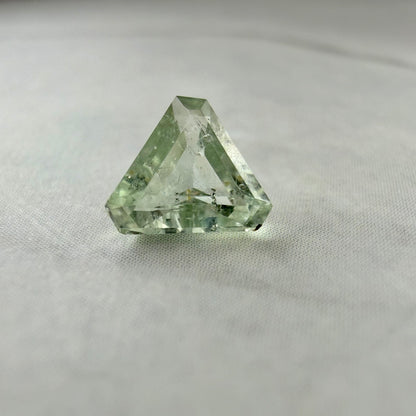 Unheated Montana Sapphire 0.45ct Trillion Cut Green Gemstone