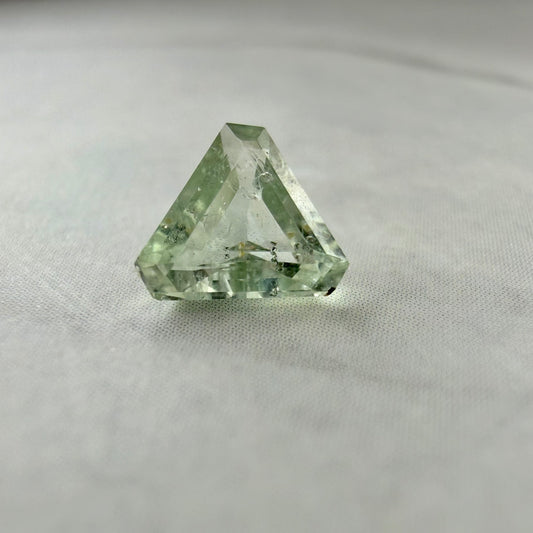 Unheated Montana Sapphire 0.45ct Trillion Cut Green Gemstone