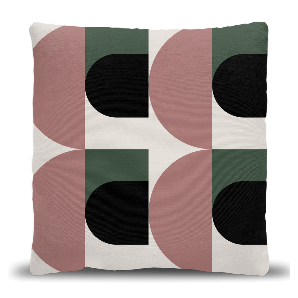 Retro Color Block Woven Pillow