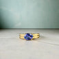 Oval Tanzanite Solitaire Ring | Gold Plated Sterling Silver, December Birthstone