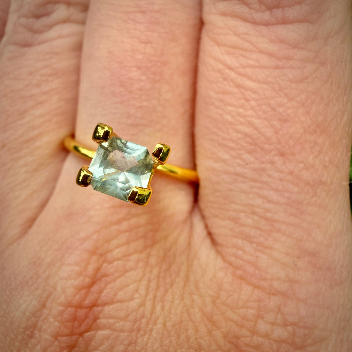 0.65 Ct Natural Montana Sapphire | Hand Mined Asscher Cut Blue Green Loose Gemstone | Montana Teal Sapphire | September Birthstone