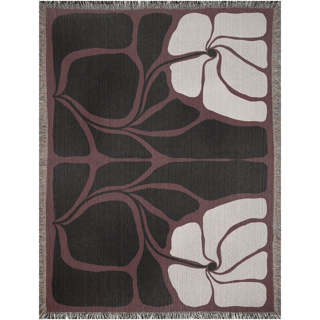 Floral Flow Woven Throw Blanket
