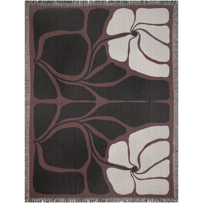 Floral Flow Woven Throw Blanket