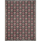 Boho Pink Floral Abstract Woven Throw Blanket