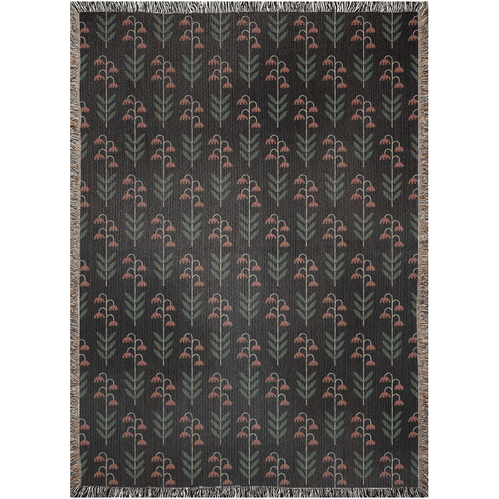 Modern Blooming Meadow Woven Throw Blanket