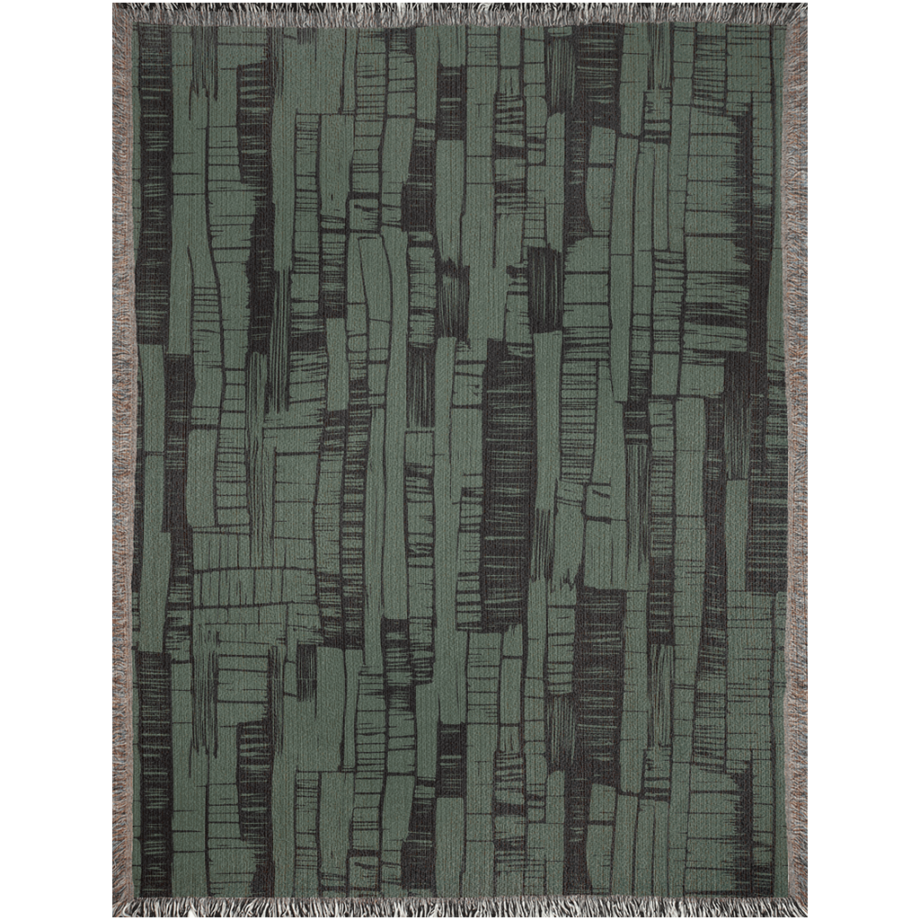 Forest Texture Woven Throw Blanket