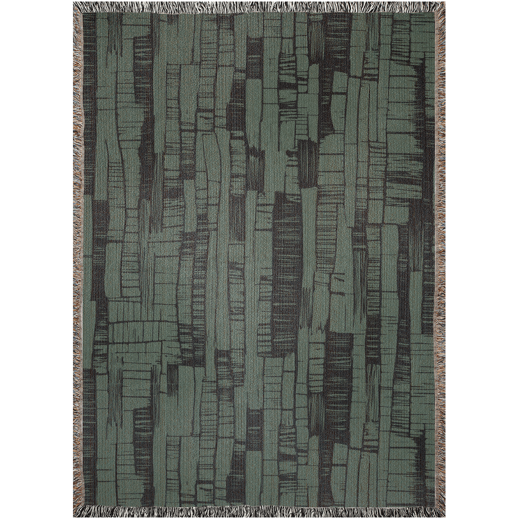 Forest Texture Woven Throw Blanket