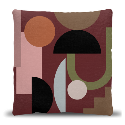 Bold Abstract Geometric Pattern Decorative Pillow
