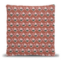 Terracotta, Pink, and Green Geometric Floral Woven Pillow