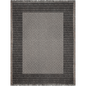 Modern Beige and Black Boho Lines Woven Blanket