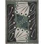 Green Matisse Inspired Retro Flower Woven Cotton Throw Blankets - Taylor Bassam